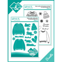 Gina K Designs - Die And Clear Photopolymer Stamp Set - Bundled Up