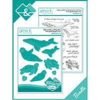 Gina K Designs - Die And Clear Photopolymer Stamp Set - Serene Sea Life