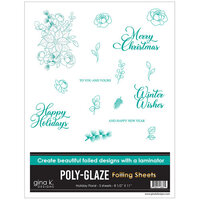 Gina K Designs - Poly-Glaze Foiling Sheets - Holiday Floral