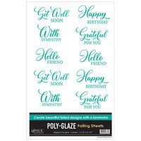 Gina K Designs - Poly-Glaze Foiling Sheets - Elegant Thoughts