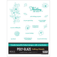 Gina K Designs - Poly-Glaze Foiling Sheets - Thoughtful Flowers