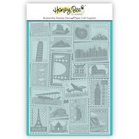 Honey Bee Stamps - Sunkissed Summer Collection - 3D Embossing Folder - Air Mail