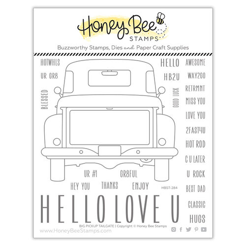 Honey Bee Stamps - Clear Photopolymer Stamps - Big Pickup Tailgate