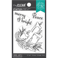 Hero Arts - Shop Box Collection - Christmas - Clear Photopolymer Stamps - Holiday Candle Arrangement