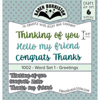 Karen Burniston - Craft Dies - Word Set 01 - Greetings