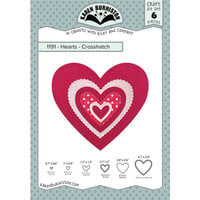 Karen Burniston - Craft Dies - Hearts - Crosshatch