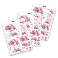 Katy Sue Designs - 3D Die Cut Decoupage Layers - Easy Pop Out Designs - Tumbling Roses