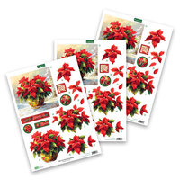 Katy Sue Designs - 3D Die Cut Decoupage Layers - Easy Pop Out Designs - Potted Poinsettia