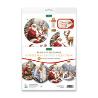 Katy Sue Designs - 3D Die Cut Decoupage Layers - Easy Pop Out Designs - Christmas Bauble Selection