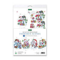 Katy Sue Designs - 3D Die Cut Decoupage Layers - Easy Pop Out Designs - Snowmen Scenes