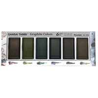 Kuretake - Gansai Tambi - Water Color - Graphite Colors - 6 Color Set