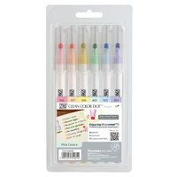 Kuretake - ZIG - Clean Color - Dot - 6 Color Set - Single Tip - Mild Colors