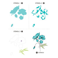 LDRS Creative - Layering Stencils - Delicate Stems