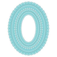 LDRS Creative - Designer Dies - Delicate Stitches Scalloped Oval