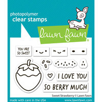 Lawn Fawn - Clear Photopolymer Stamps - Sweet Strawberry