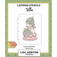 Lisa Horton Crafts - Layering Stencils - Tiered Cake