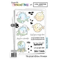 Lisa Horton Crafts - The Splash Collection - Die and Clear Photopolymer Stamp Set - Best Fishes