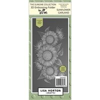 Lisa Horton Crafts - Slimline - 3D Embossing Folder with Coordinating Dies - Sunflower Garland