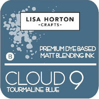 Lisa Horton Crafts - Cloud 9 - Premium Dye Based Ink Pad - Matte Blending Ink - Tourmaline Blue