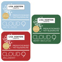 Lisa Horton Crafts - Premium Dye Based Ink - Matte Blending Ink - Limited Edition 3 Pack - Jingleberry, Merry Mistletoe and Arctic Frost