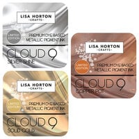 Lisa Horton Crafts - Premium Dye Based Ink - Metallic Pigment Ink - Limited Edition 3 Pack - Silver, Gold and Copper