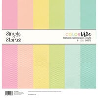 Simple Stories - Color Vibe Collection - 12 x 12 Textured Cardstock Kit - Lights