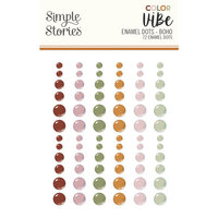 Simple Stories - Color Vibe Collection - Enamel Dots - Boho