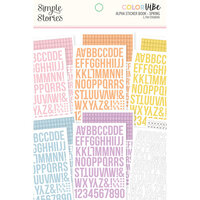 Simple Stories - Color Vibe Collection - Sticker Book - Alpha - Spring