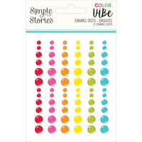 Simple Stories - Color Vibe Collection - Enamel Dots - Brights