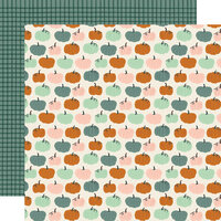 Simple Stories - Cider & Donuts Collection - 12 x 12 Double Sided Paper - Pumpkin Everything