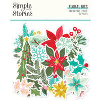 Simple Stories - Snow Pine Lodge Collection - Ephemera - Floral Bits