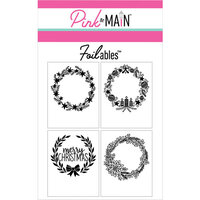 Pink and Main - Cheerfoil Collection - Foilable Panels - Christmas Wreaths