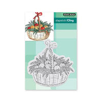 Penny Black - Christmastime Collection - Cling Mounted Rubber Stamps - Bulb Basket