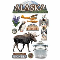 Paper House Productions - Alaska Collection - 3 Dimensional Cardstock Stickers with Foil Accents - Alaska