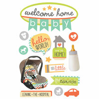 Paper House Productions - 3 Dimensional Layered Stickers - Welcome Home Baby