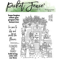 Picket Fence Studios - Clear Photopolymer Stamps - The Flower Shoppe