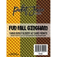 Picket Fence Studios - Fabulously Glossy A2 Card Fronts - Fun Fall Gingham