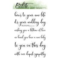 Picket Fence Studios - Clear Photopolymer Stamps - Fancy Life Events Sentiments