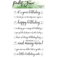 Picket Fence Studios - Clear Photopolymer Stamps - Swanky Sentiments - Birthday