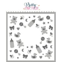 Pretty Pink Posh - Layering Stencils - Baby Wreath