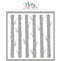 Pretty Pink Posh - Layering Stencils - Birch Trees