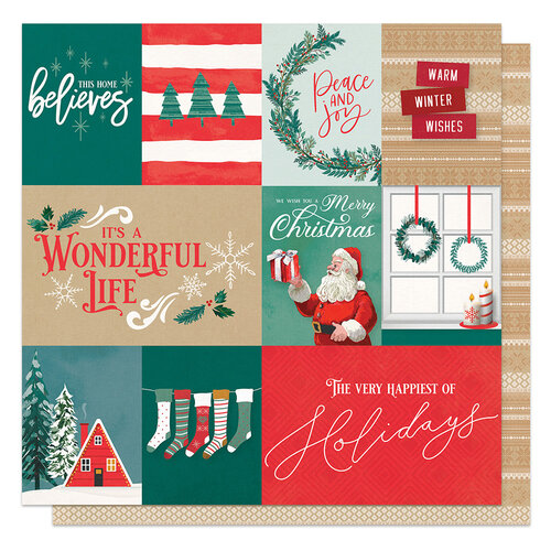 PhotoPlay - It's A Wonderful Christmas Collection - 12 x 12 Double Sided Paper - This Home Believes