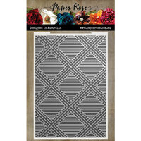 Paper Rose - 3D Embossing Folder - Striped Diamond