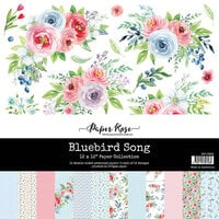 Paper Rose - 12 x 12 Collection Pack - Bluebird Song