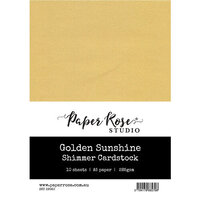 Paper Rose - A5 Shimmer Cardstock - Golden Sunshine - 10 Pack