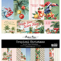 Paper Rose - Tropical Christmas Collection - 12 x 12 Paper Pack