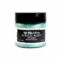 Prima - Finnabair Collection - Art Alchemy - Sparks Acrylic Paint - Mermaid Sparkle