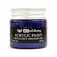 Prima - Finnabair Collection - Art Alchemy - Acrylic Paint - Metallique - Midnight Sky