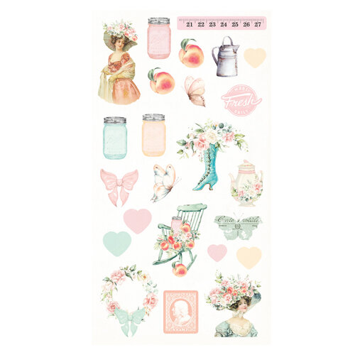 Prima - Peach Tea Collection - Puffy Stickers