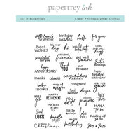 Papertrey Ink - Clear Photopolymer Stamps - Say It Essentials